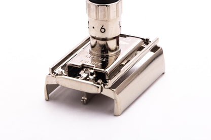 1959 E4 Gillette Fatboy  TTO Adjustable Double Edge Safety Razor  | Factory Nickel Revamp