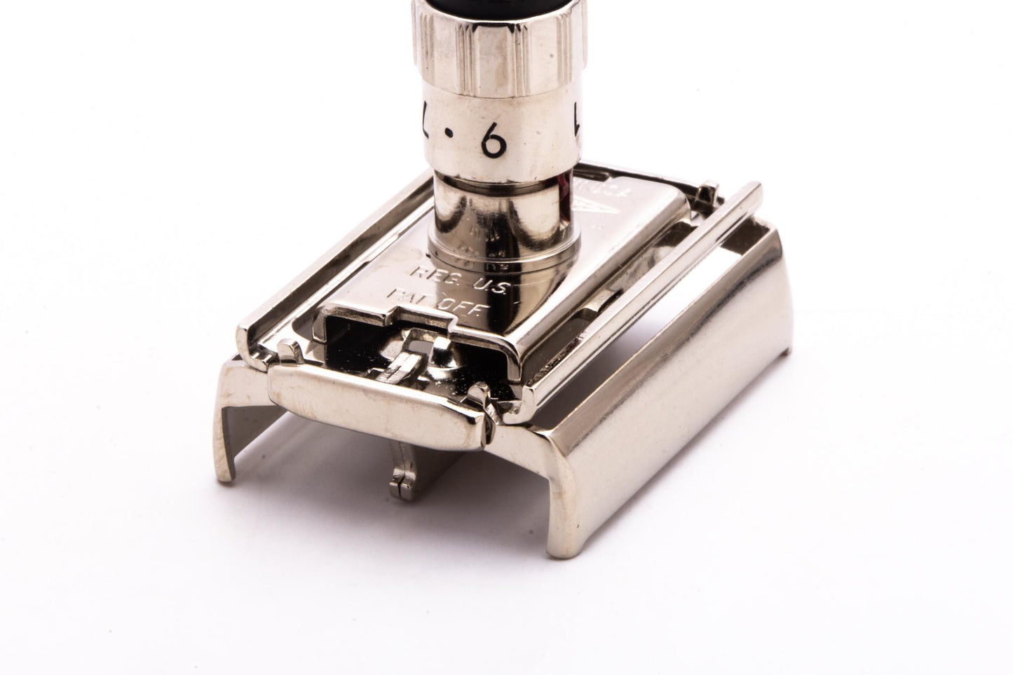 1959 E4 Gillette Fatboy  TTO Adjustable Double Edge Safety Razor  | Factory Nickel Revamp