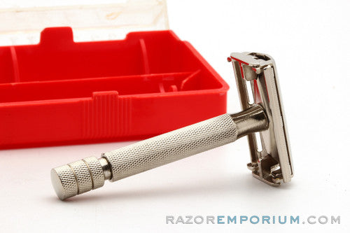 1947-51 Gillette Super Speed Rocket TTO Double Edge Safety Razor with Styrene Case