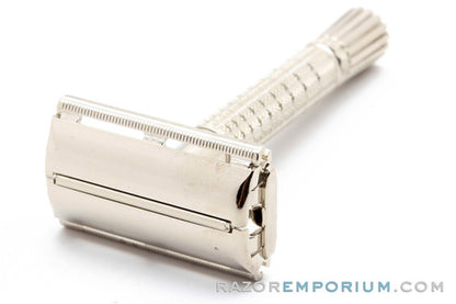 1964 J3 Gillette Flair Tip Super Speed DE Safety Razor | Factory Nickel Revamp