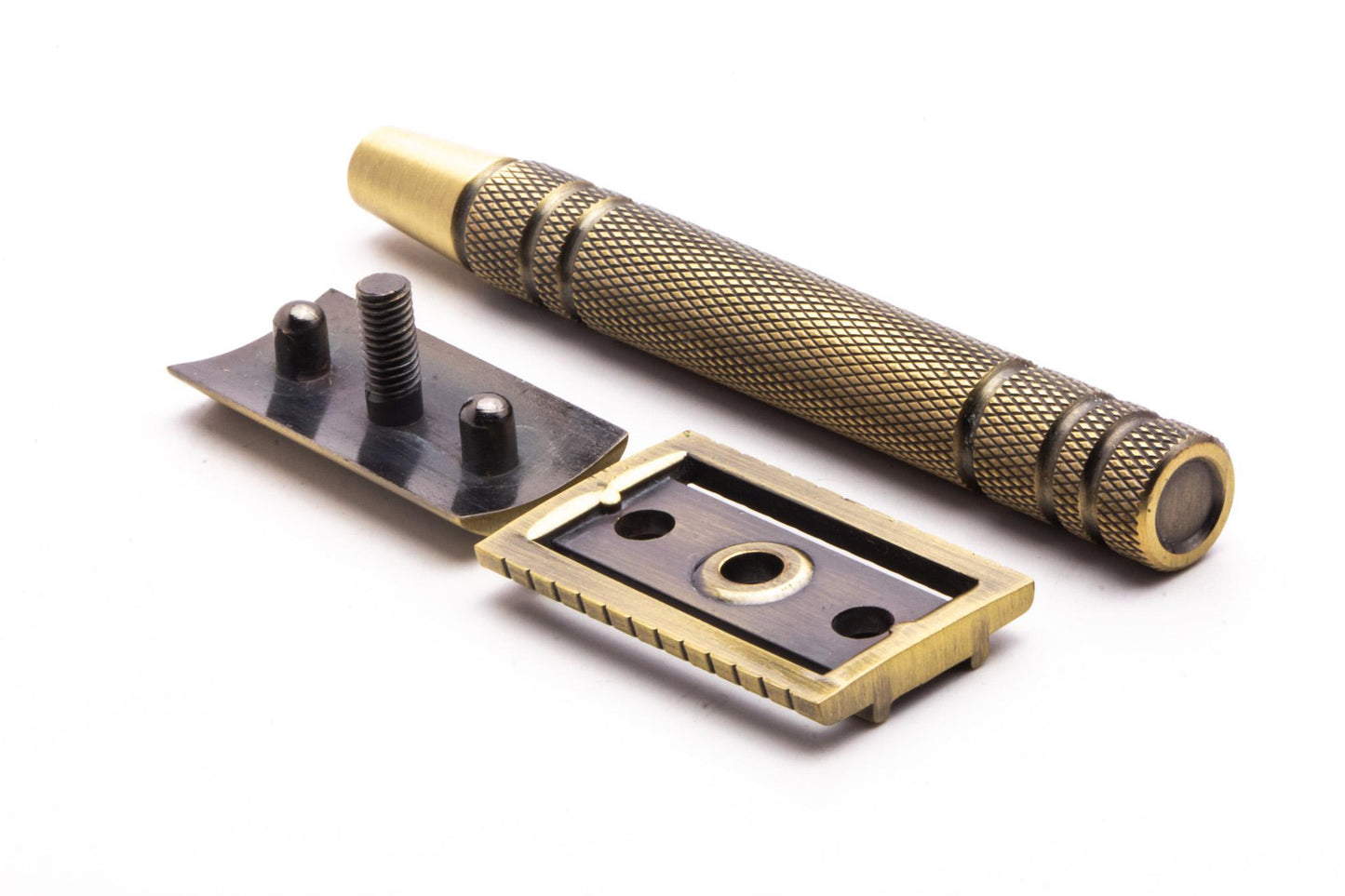 Unbranded Brass Double Edge Safety Razor | Original Condition
