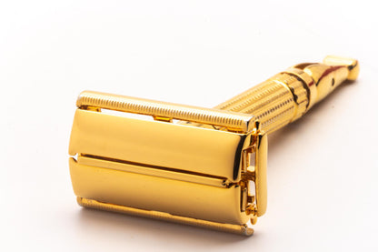 1960 F4 Gillette Adjustable Toggle Double Edge Safety Razor | 24K Gold Revamp