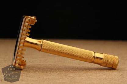 Gillette 1930's Sheraton Safety Razor TTO * 24K Gold REVAMPED