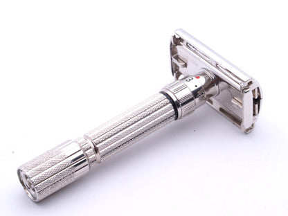 1958 D1 Gillette RED DOT Fatboy $1.95 Adjustable DE Safety Razor | Rhodium Revamp | RARE