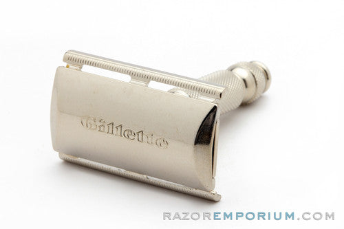 1966 Gillette Travel Ball End Tech 3 Piece DE Razor L1