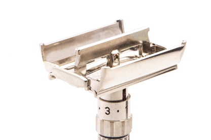 1961 G3 Gillette Fatboy $1.95 TTO Adjustable Double Edge Razor Set | Original Condition