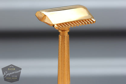 Gem 1930's Micromatic TTO Single Edge Safety Razor * Revamped - 24K Gold