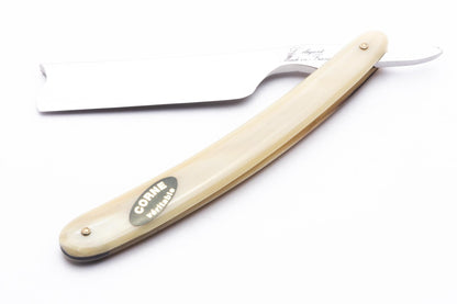 6/8" Ertan The Elegant Carbon Straight Razor | Horn Scales