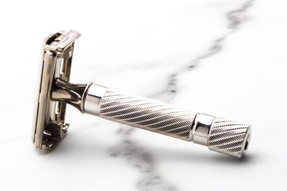 1948-1951 Gillette Rhodium Executive Razor in Ostrich Leather Case | Original Condition