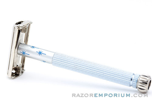 1965 Gillette Blue Star Lady Gillette DE Safety Razor Excellent