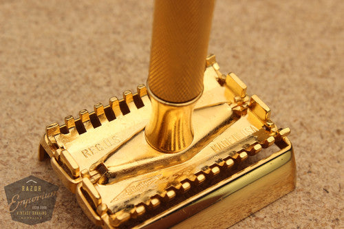 Gillette 1930's Sheraton Safety Razor TTO * 24K Gold REVAMPED