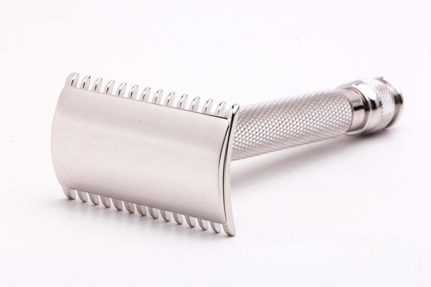 Gillette Style World War 1 Open Comb Razor with Replica Ball End Handle | Rhodium Revemp