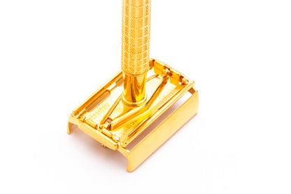 1983 D4 Gillette Flare Tip DE Safety Razor  | 24K Gold Revamp