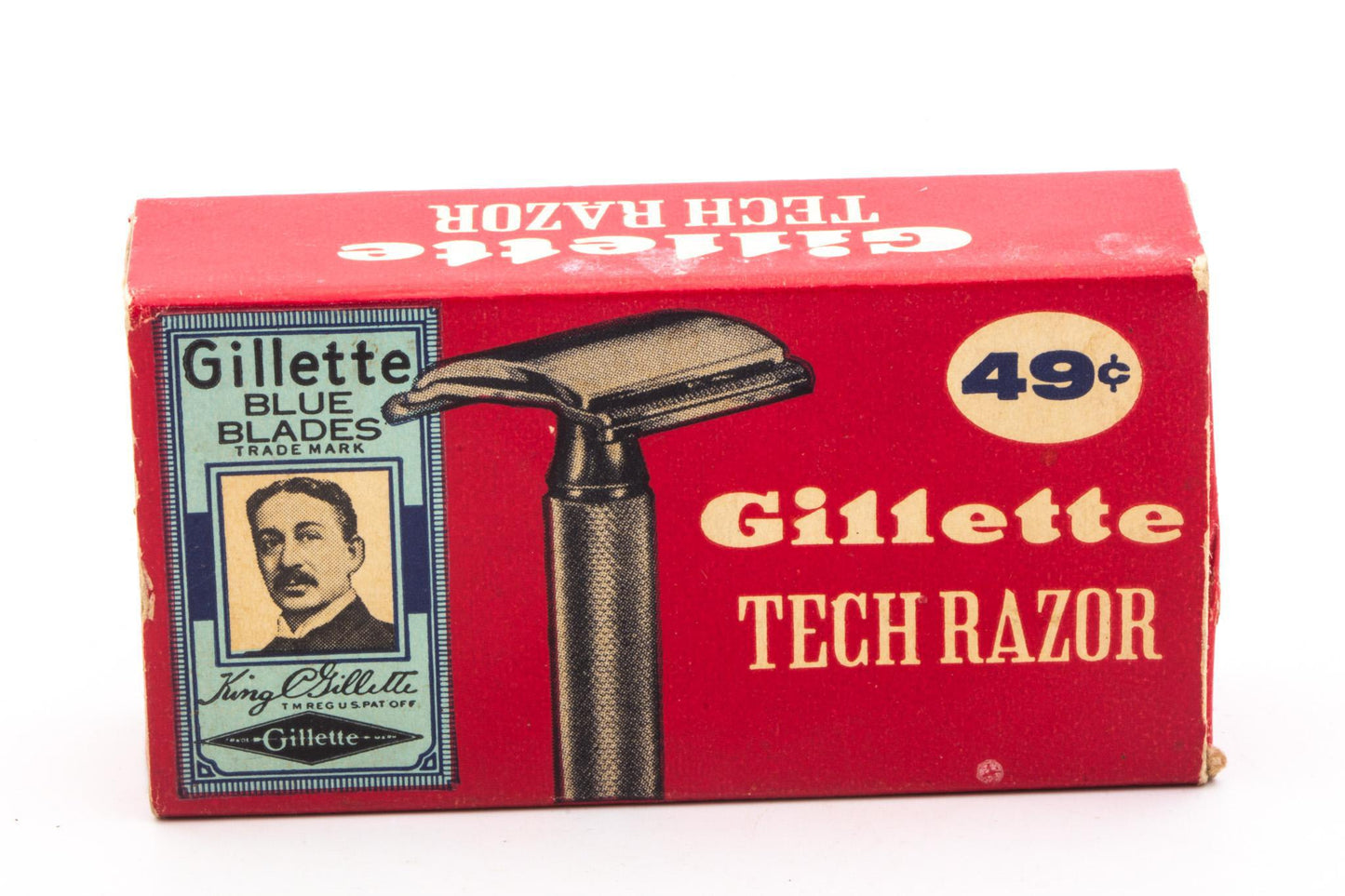1960 F2 Gillette Ball End Tech Razor Set With Original Red Box | Original Condition