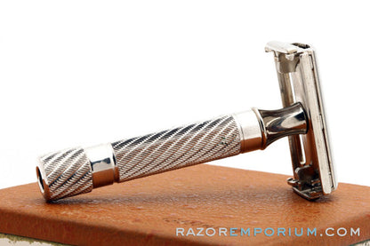 1948 Gillette Executive DE Safety Razor in Ostrich Leather Case