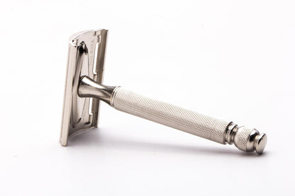 1953 Y4 Gillette Ball End Tech DE Safety Razor | Factory Nickel Revamp