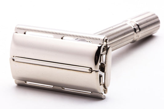 1964 J1 Gillette Slim Adjustable Double Edge Safety Razor | Factory Nickel Revamp