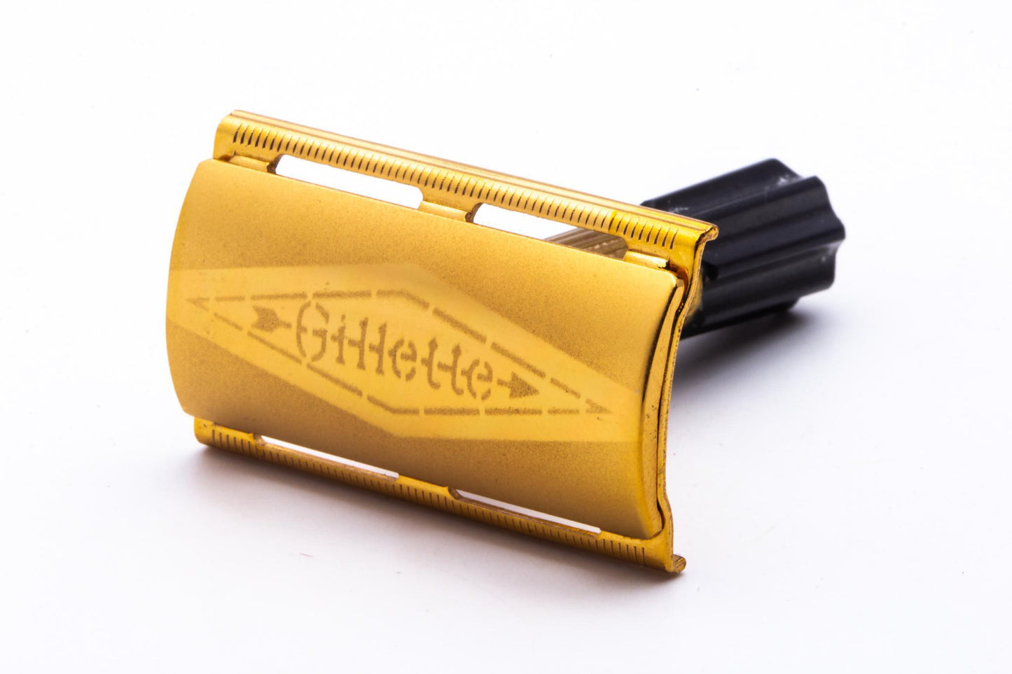 1951 W4 Gillette Gold Ball End Tech Khaki Travel Shave Set | Original Condition