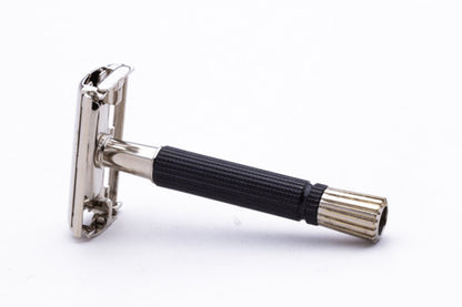 1974 Gillette Black Handle Super Speed DE Safety Razor U4