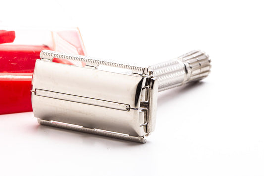 1958 D3 Gillette TV Special Super Speed Safety Razor Set| Factory Nickel Revamp