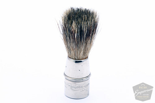 Gillette 1922 Silver New Improved Combination Travel Set | Black Leather Case