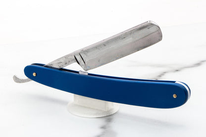 5/8" Restored H. Boker "King Cutter" Straight Razor With Custom G10 Blue Scales