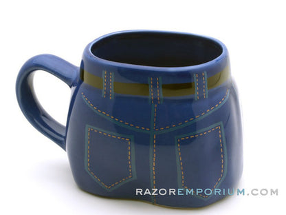 Blue Jeans Porcelain Shave Mug