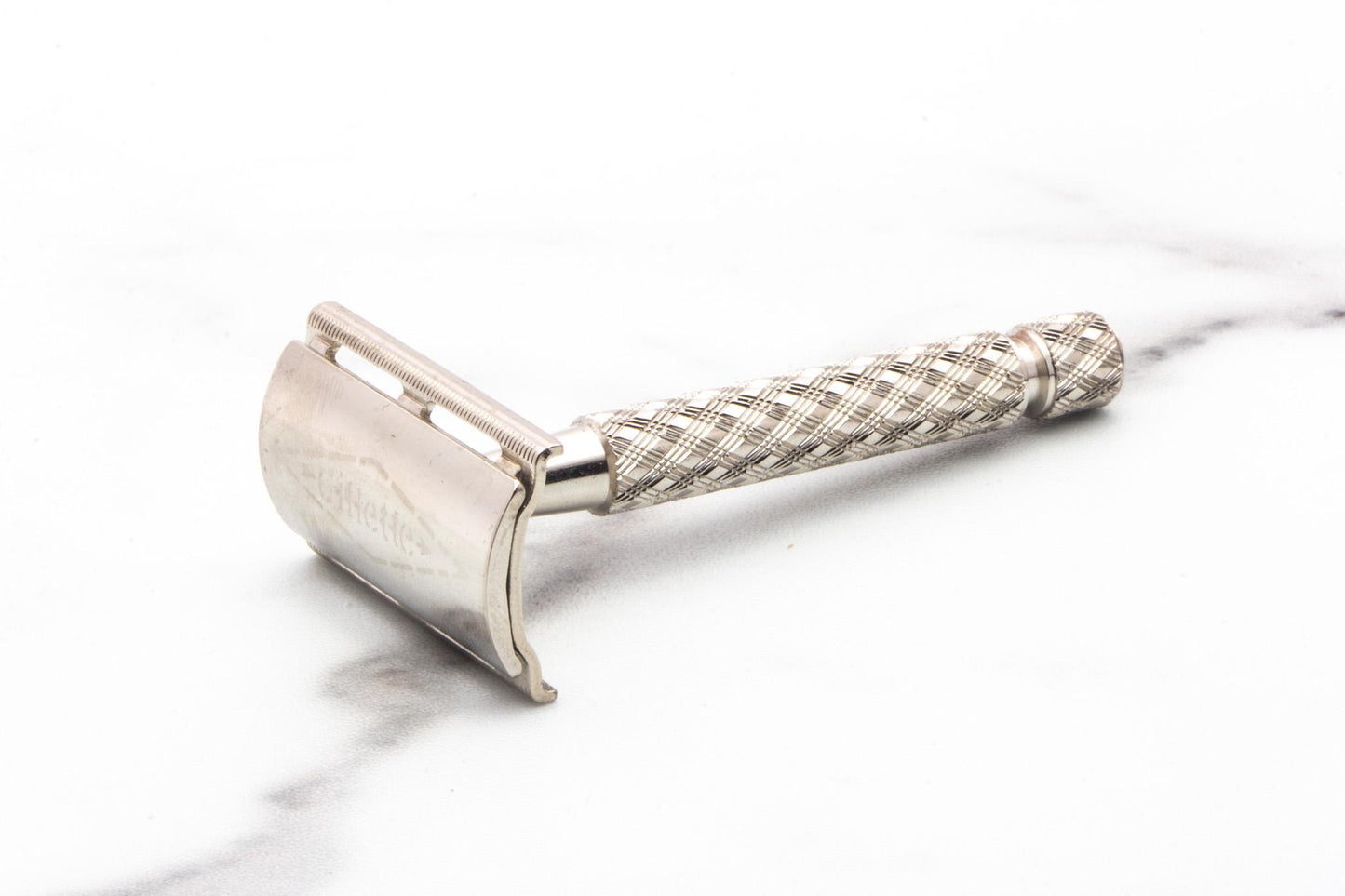 1960's Gillette Ball End Tech Spiral Handle Double Edge Safety Razor | Original Condition