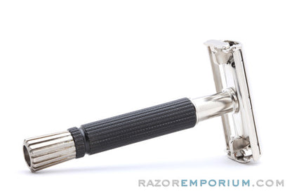 1973 Gillette T3 Black Handle Super Speed DE Safety Razor