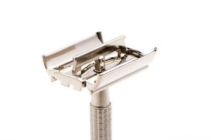 1956 B4 Gillette TTO Flare Tip Double Edge Safety Razor | Factory Nickel Revamp
