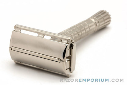 1958 Gillette Flair Tip Super Speed Safety Razor D2 Factory Nickel