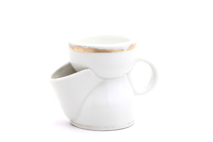 Vintage Scuttle Shaving Mug | Gold Ring