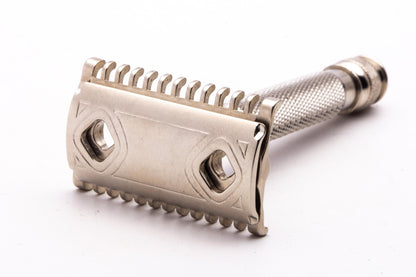 1930's Gillette Goodwill Double Edge Safety Razor With Replica Handle | Factory Nickel Revamp