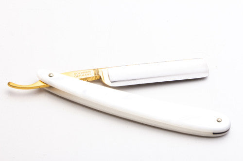 6/8" Dovo "2 Bismarck" Pearl Full Hollow Restored Straight Razor