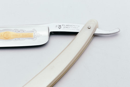 7/8" Filarmonica Doble Temple #14 Straight Razor w/ Coffin & Cream Scales| Spain