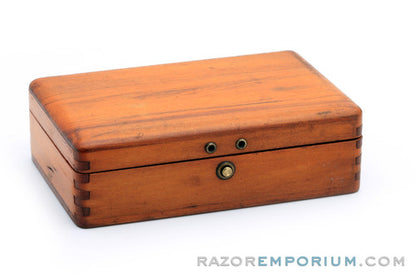 1920 Gillette Big Fellow Double Edge Safety Razor Set in Wood Box - Excellent