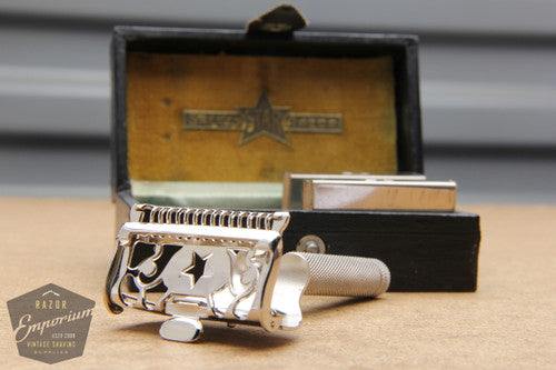 Star A.S.R. Corp 1912 Single Edge Safety Razor w/ Orig. Leather Case