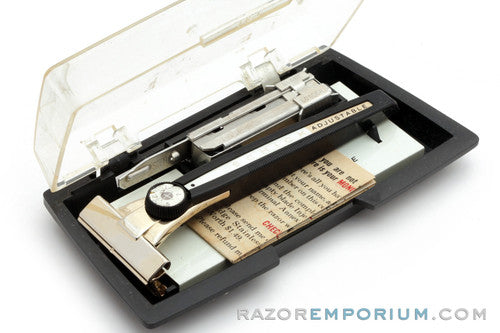 1960s Schick Adjustable Injector Safety Razor Set