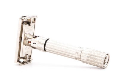1961 G2 Gillette Fatboy Adjustable Double Edge Safety Razor | Factory Nickel Revamp