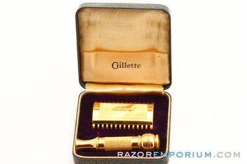 Gillette 1920's Milady Debutante Chrysler Edition DE Safety Razor in Leather Case
