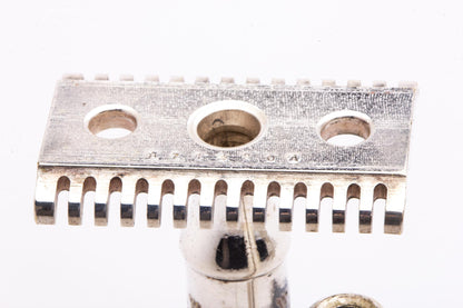 1922 Gillette Silver NEW Bostonian DE Safety Razor in Original Metal Case | Original Condition