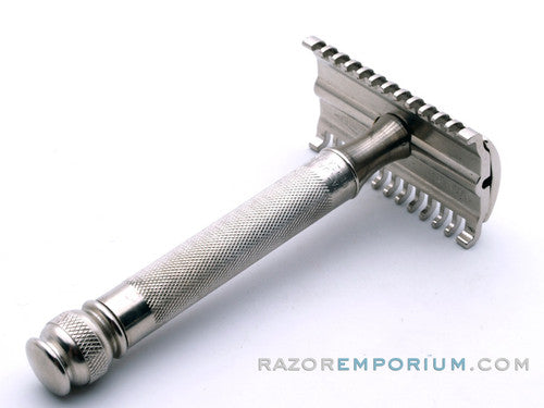 1930's Gillette NEW Ball End Long Comb Safety Razor // Replica handle
