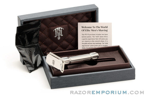 10mm Razor Raw Shaving RS-10 Stainless Steel Safety Razor with Mild & Aggressive ...