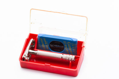 1954 Gillette Super Speed TTO DE Safety Razor with Styrene Case