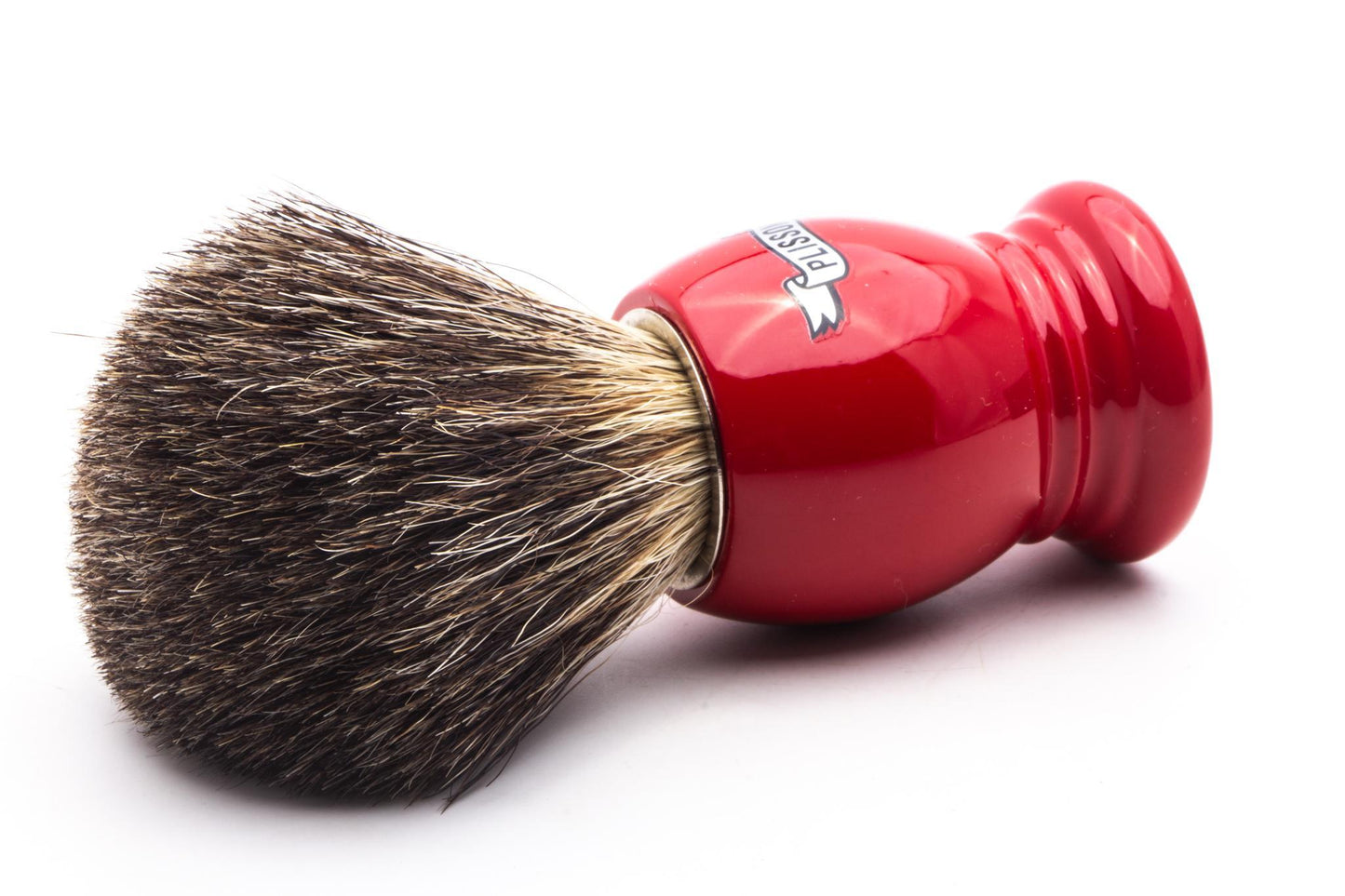 Plisson 1808 | Ferrari Red Russian Gray Essentials Badger Shaving Brush