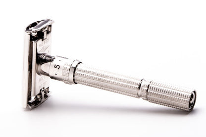 1965 K4 Gillette Slim Adjustable DE Safety Razor | Rhodium Revamp