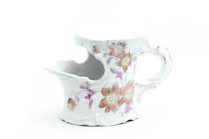 Floral Ceramic Shaving Scuttle