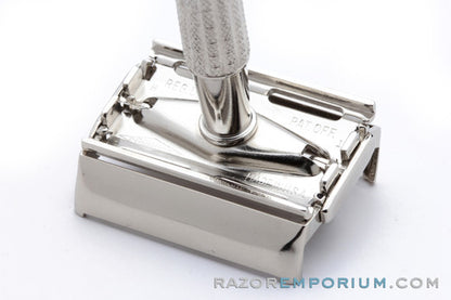 1956 Gillette Flare Tip Super Speed DE Safety Razor Factory Nickel Revamp