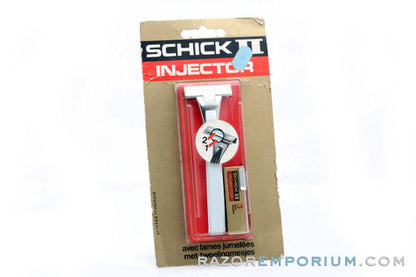 1970s Schick NOS Injector Razor w White Handle