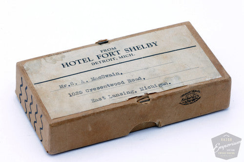 1920's Gillette Ball End Old Type Hotel Fort Shelby Razor Set